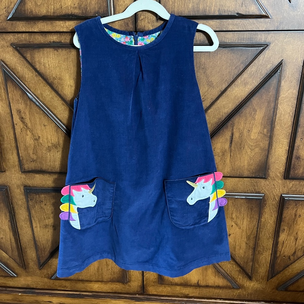 Mini Boden corduroy unicorn jumper